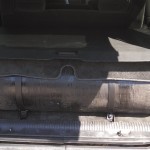 Two 7.5 gge CNG tanks mounted in cargo area of Chevy Suburban